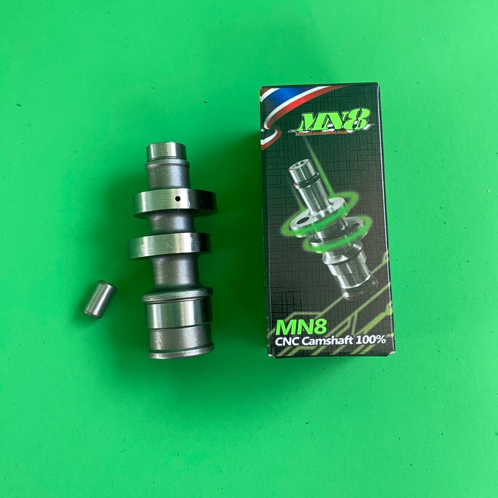 แคม MN8 (มานพแปดริ้ว) Wave 110i N-4 ยก 4.6 เอว 27.2-31.8 ใช้กับ ลูกเดิม ถึงลูก 52 มิล (ไม่ต้องหลบวาล์ว) ระยะยก 5 มิล