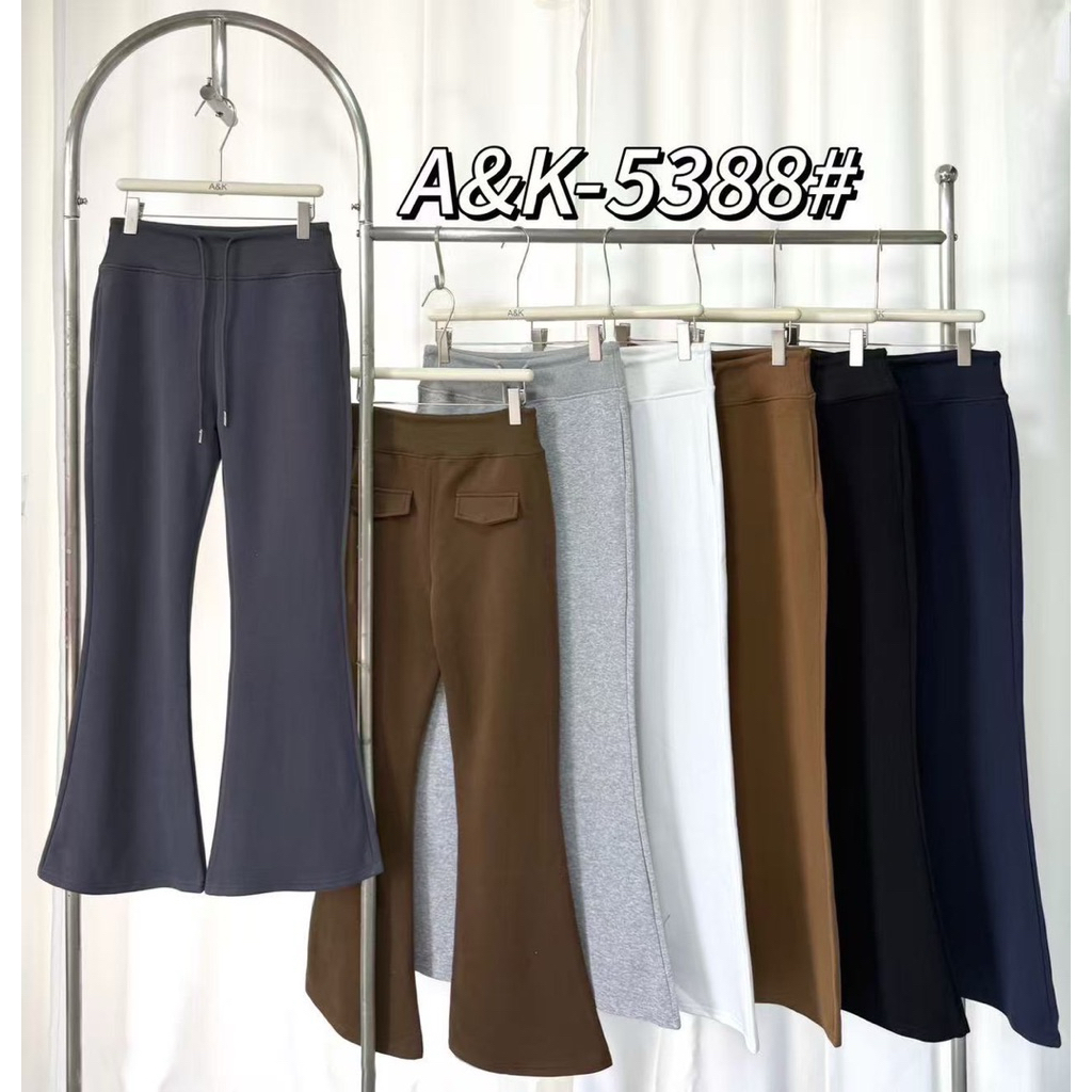 รหัส5388กางเกงขาม้าผ้าวอร์มหนานุ่มป้ายA&Kกางเกงขาม้าผ้ายืดฟรีไซส์
