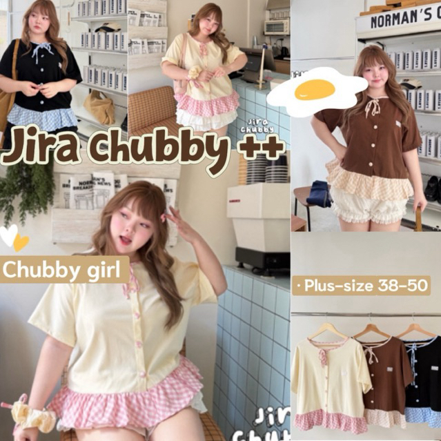 (ส่วนลดร้านเปิดโปรเปิดร้าน+ส่งฟรีโค้ดคุ้ม✅)เสื้อคอกลมแต่งสก็อต งานผ้ายูนิโคล่ยืดเยอะนิ่มใส่สบาย(38-50)