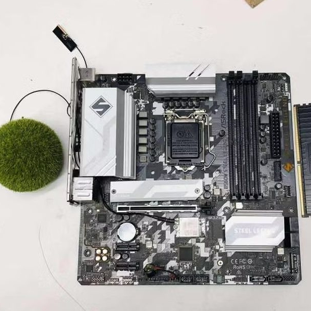 MAINBOARD (เมนบอร์ด) 1200 ASROCK B560M STEEL LEGEND + wifi ไม่มีกล่อง มีฝาหลัง ใช้งานปกติ ประกันร้าน