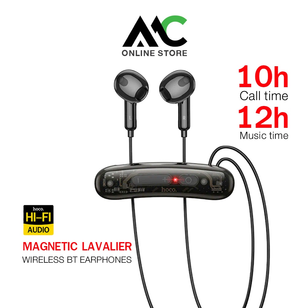 HOCO ES77 หูฟังบลูทูธ แบบหนีบแม่เหล็ก BT5.4 แบตอึด 12 ชม. HiFi Audio คุยเสียงชัด สไตล์โชว์แผงวงจร ราคา ถูกที่สุด ดีลบีเคเค