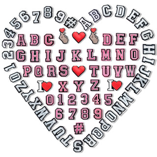 hot 💥1pcs ตัวอักษรสีชมพูและสีเทาที่ดูมีสไตล์ A-Z shoe Charms…