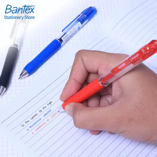 Bantex ปากกา ปากกาเจล 3 สี 0.7มม พร้อมคลิปหนีบ เขียนง่ายสบายมือ ทนทาน ด้ามจับนุ่ม หมึกเข้ม Gel Pen