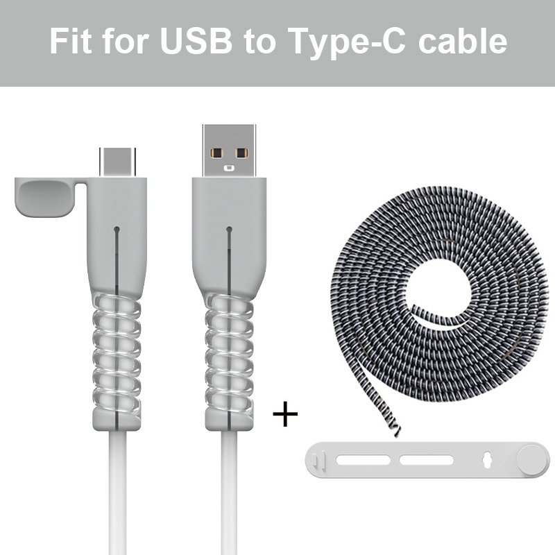 ตัวป้องกันสายเคเบิล  เป็น Type C สายชาร์จ ฝาครอบป้องกันสายเคเบิลข้อมูลฝาครอบป้องกันซิลิโคนเหมาะสําหรับ IP Android