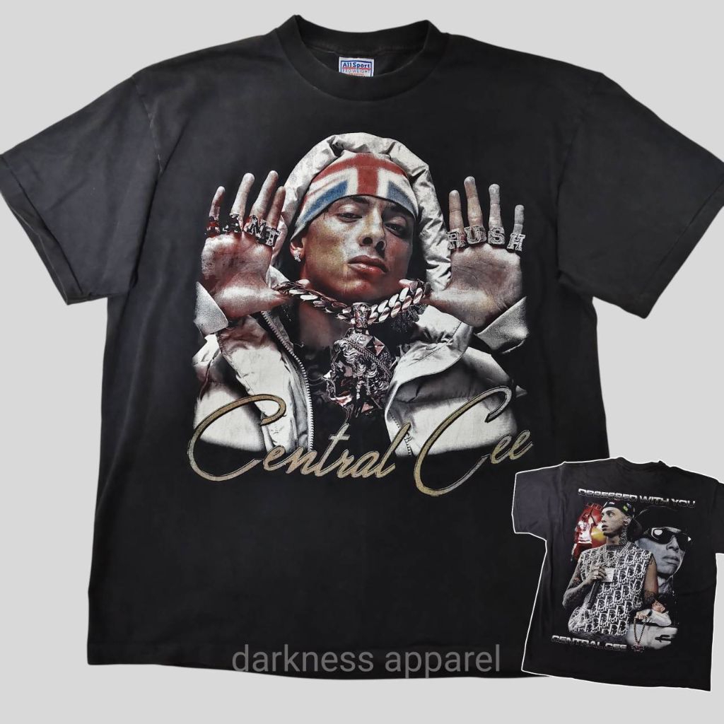 เสื้อนืดผ้าฟอกเฟด central cee
