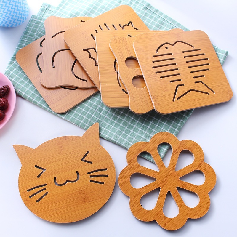 สไตล์สุ่ม ที่รองจาน วัสดุไม้ไผ่