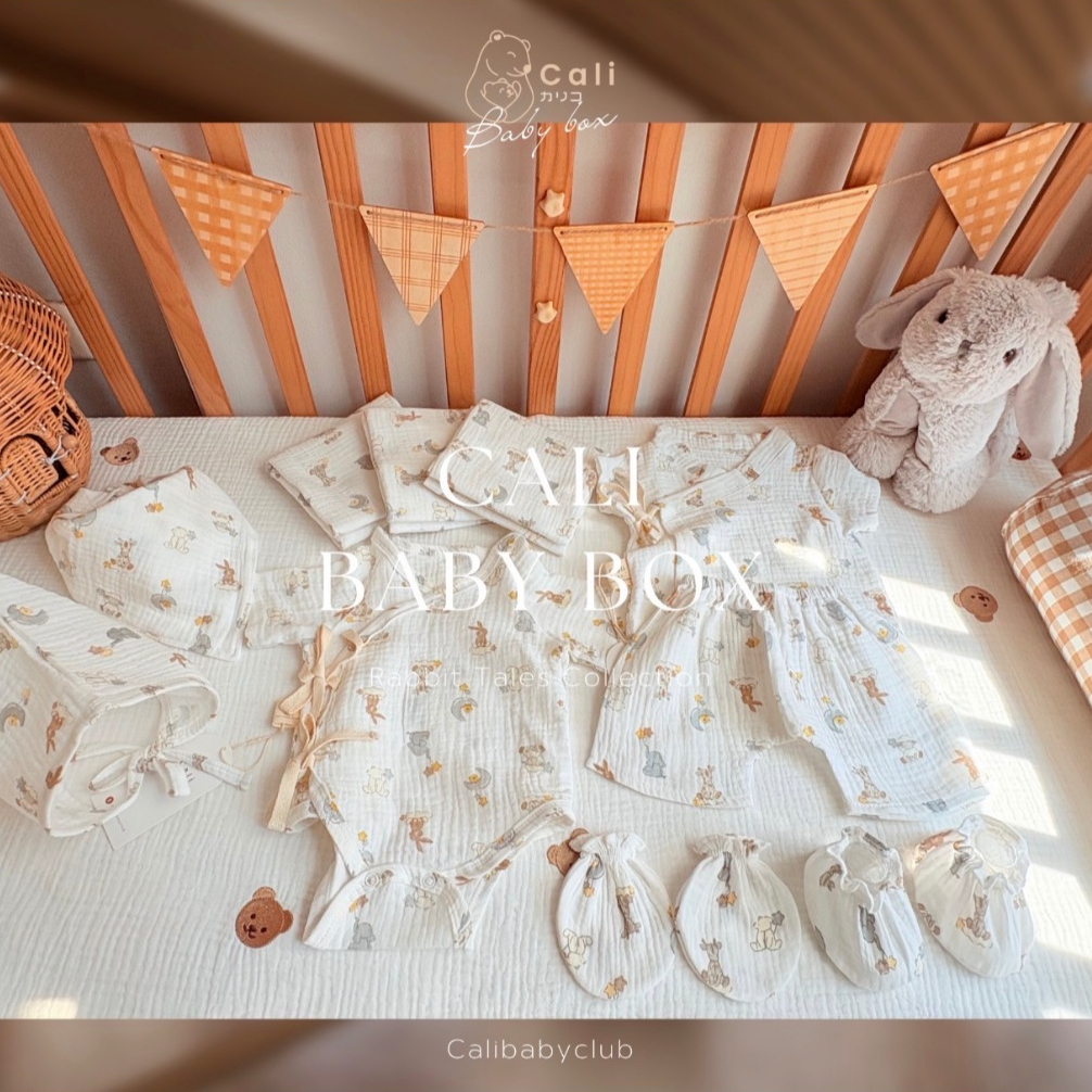 Cali Baby Gift Box-Rabbit Tales Collection🎁ของขวัญเยี่ยมคลอดสุดพิเศษ สำหรับทารกแรกเกิด*ป้ายCali baby