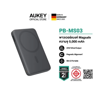 [CCC] AUKEY PB-MS03 5000mAh Qi Magnetic พาวเวอร์แบงค์ไร้สาย Power Bank รองรับ iPhone 17/16/15/14