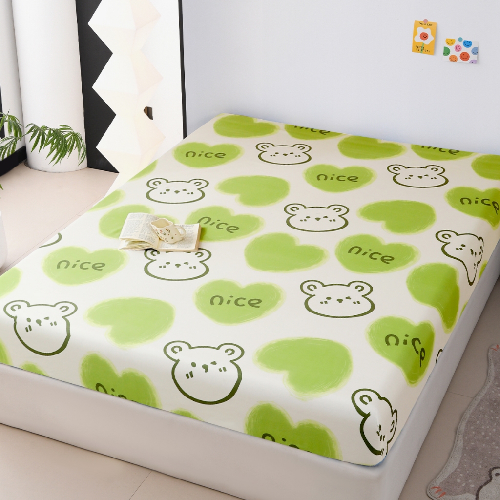 ผ้าปูที่นอน 3ฟุต/3.5ฟุต/5ฟุต/6ฟุต กันไรฝุ่น ผ้าปูที่นอนอย่างเดียว นอนสบาย ผ้าปูที่นอนรัดมุม การ์ตูน ผ้าปูที่นอนไร้ฝุ่น - รูปที่ 3