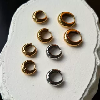 🔥HOT ITEM🔥 ต่างหูห่วง Stainless ถึกทนน้ำ ทนเหงือ ไม่ดำ ไม่ลอก