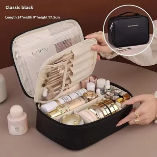 กระเป๋าเครื่องสำอางหนังPU 💼 กันน้ำ+จุเยอะ ✨ ถอดแปรงได้ 💄 พกพาสะดวก