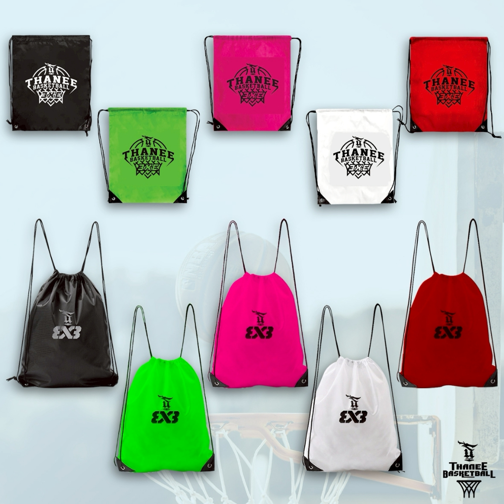 กระเป๋าหูรูด กระเป๋าสะพายหลัง SPORT BAG กระเป๋าใส่รองเท้าบาส ใส่อุปกรณ์กีฬา หูรูด