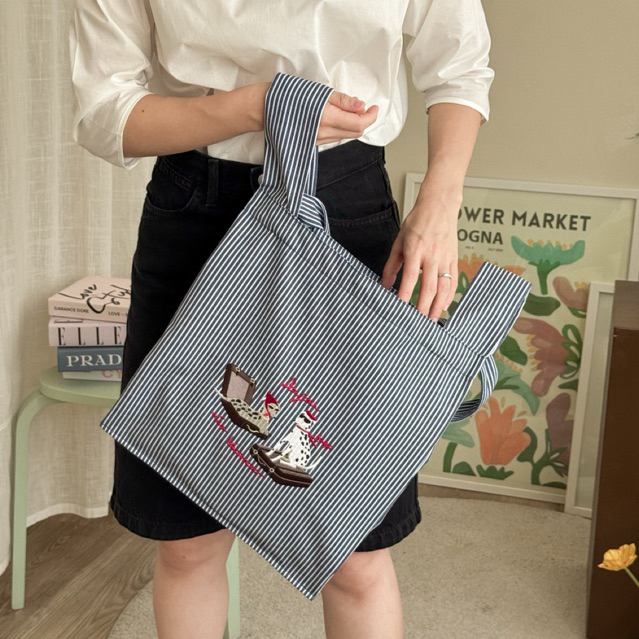 katji / พร้อมส่ง shopping bag กระเป๋าย่ามถือได้หลายทรง
