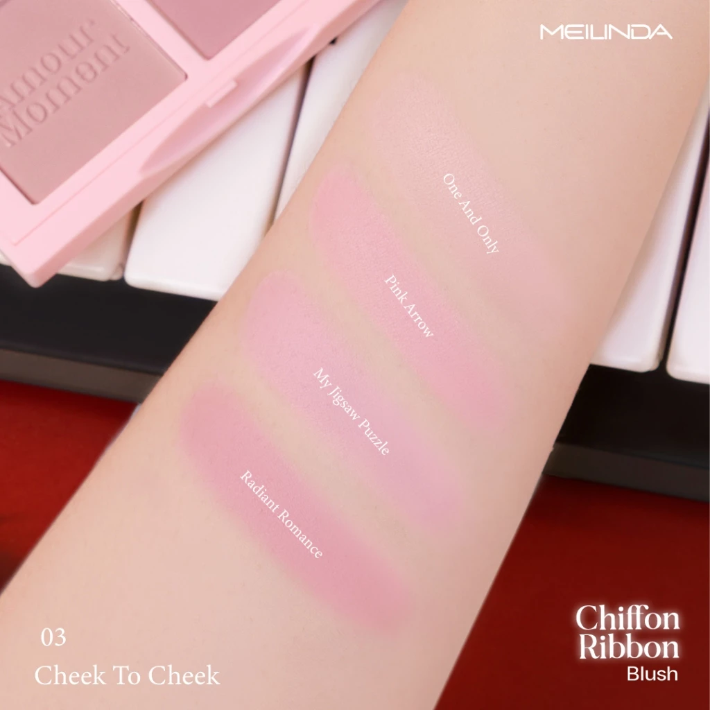 Meilinda Chiffon Ribbon Amour Moment Collection บลัชออน อายพาเลท thumbnail 7