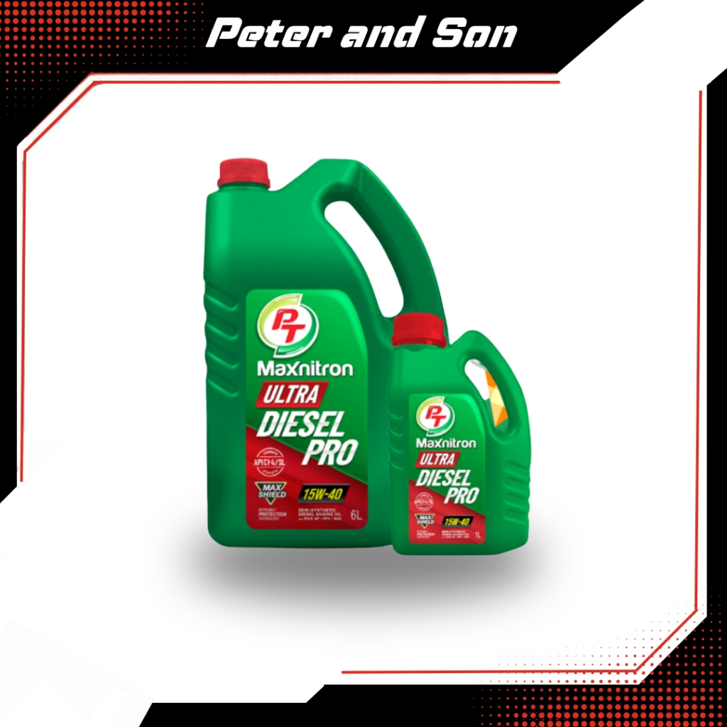 PT MAXNITRON ULTRA DIESEL PRO 15W40  น้ำมันเครื่องดีเซลกึ่งสังเคราะห์ 7L + กรอง(ทักแชท)