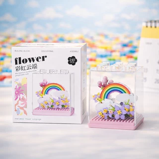 ของเล่นบล็อกตัวต่อ Rainbow Sun Earth Moon ของสะสม ของขวัญ น่ารักมาก