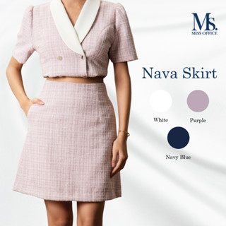 Miss Office กระโปรงทรงเอเอวปีน (Nava Skirt) (MS-054)