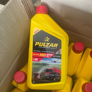 ยกลัง!👍🏼 PULZAR น้ำมันเครื่อง เพาวซ่าร์ ซุปเปอร์ เอชดี เบอร์ 40 ขนาด 1 ลิตร (12 ขวด) เครื่องยนต์ ดีเซล / เบนซิน เกรดรวม
