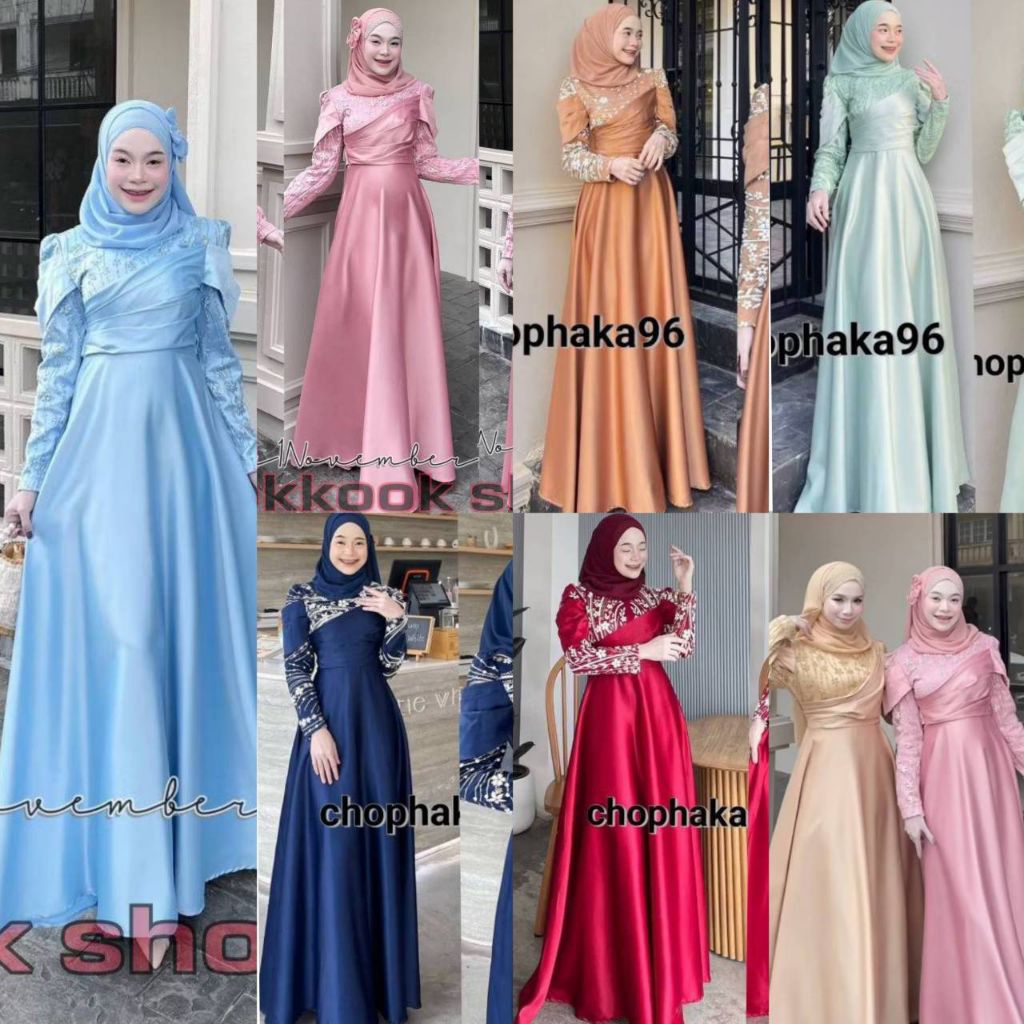 ส่งฟรี+โค้ดลดสุดคุ้มมีอก34-46 ชุดเดรสอิสลามชุดเดรสมุสลิม รูปที่ 2