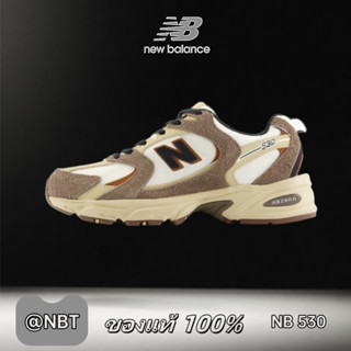 New Balance NB 530  White brown MR530SNC Low Sneakers ✔ของแท…
