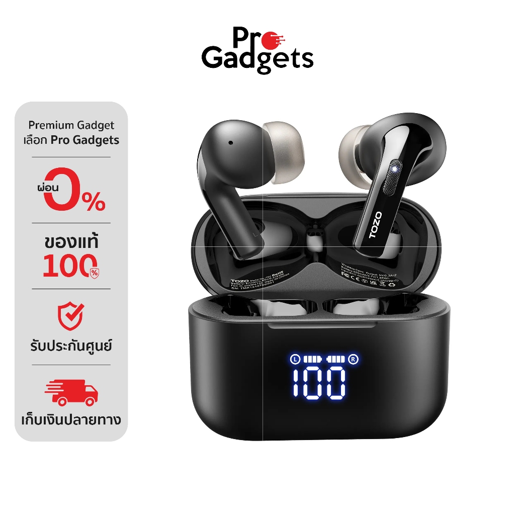 Tozo Tonal Pods True Wireless Black หูฟังไร้สาย