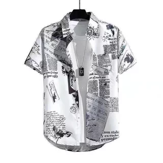 เสื้อเชิ้ตฮาวายผู้ชายพิมพ์ลายฮาวายเสื้อวันสงกราส์เสื้อเชิ้ตฮาวายสไตล์เกาหลีเนื้อผ้านุ่มสบายระบายอากาศได้ดี