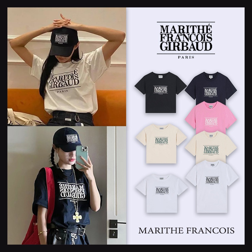 MARITHE FRANCOIS GIRBAUD ของแท้ 100%/มีในสต็อก🚚เสื้อยืดผ้าฝ้ายแท้คุณภาพสูงสำหรับผู้ชายและผู้หญิง แฟชั่นยอดนิยมและลำลอง