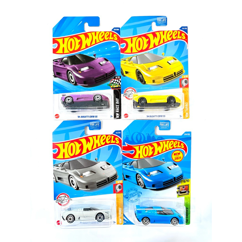 Hot Wheels | ‘94 BUGATTI EB110 SS ~ มี 4 สี = สีเทา สีฟ้า สีม่วง สีเหลือง | 📦สินค้ามีพร้อมส่ง