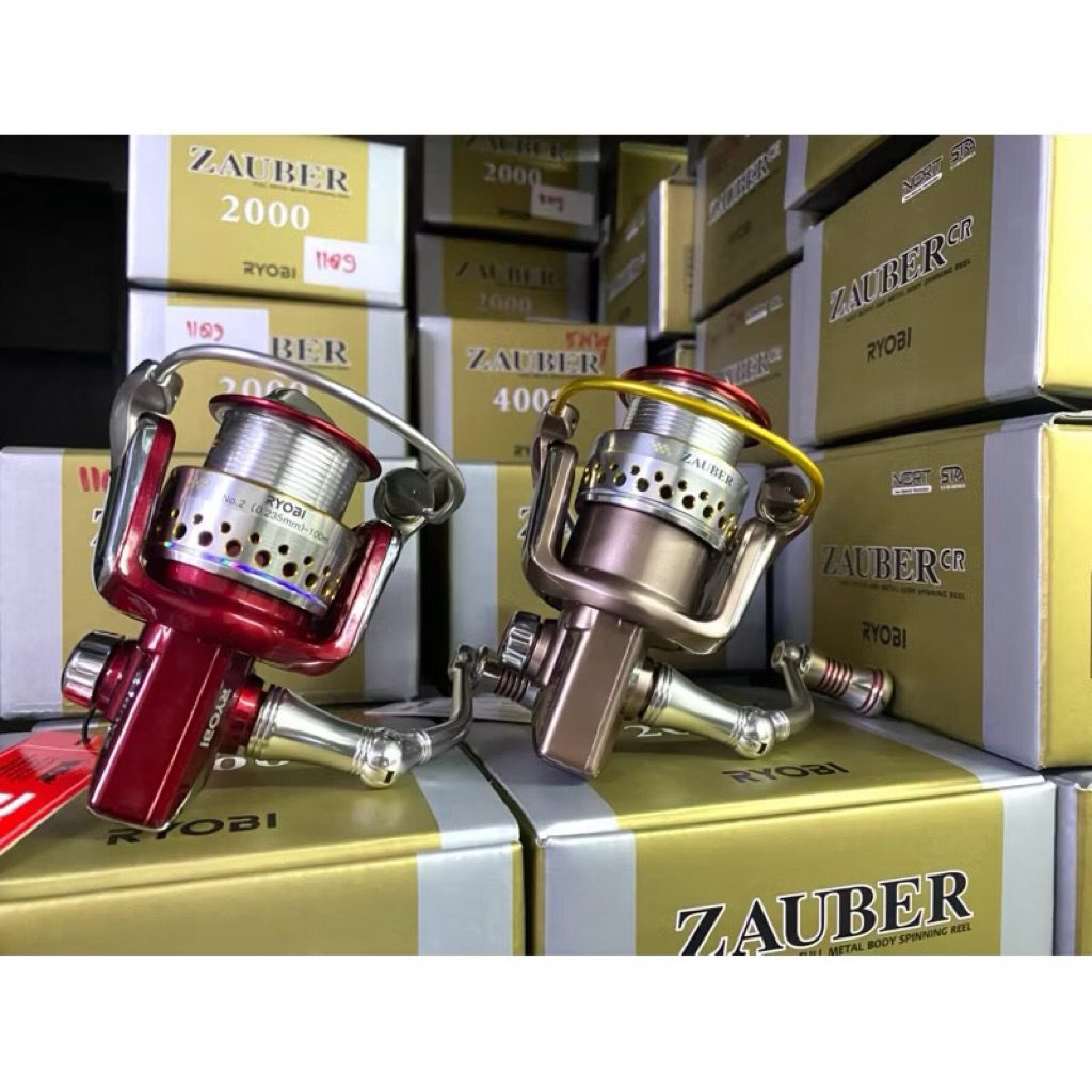 รอกตกปลา รอกสปินนิ่ง RYOBI ZAUBER ชมพู แดง ดำ รอกสปินเรียวโอบิ ซาวเบอร์