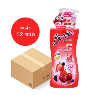 [ยกลัง 12 ขวด] ครีมอาบน้ำบีไนซ์ ขวดปั๊ม BeNice ผลิตภัณฑ์ครีมอาบน้ำ ขนาด (400x12 มล.) ครีมอาบน้ำบีไนซ์ผิวสวยเรียบเนียน