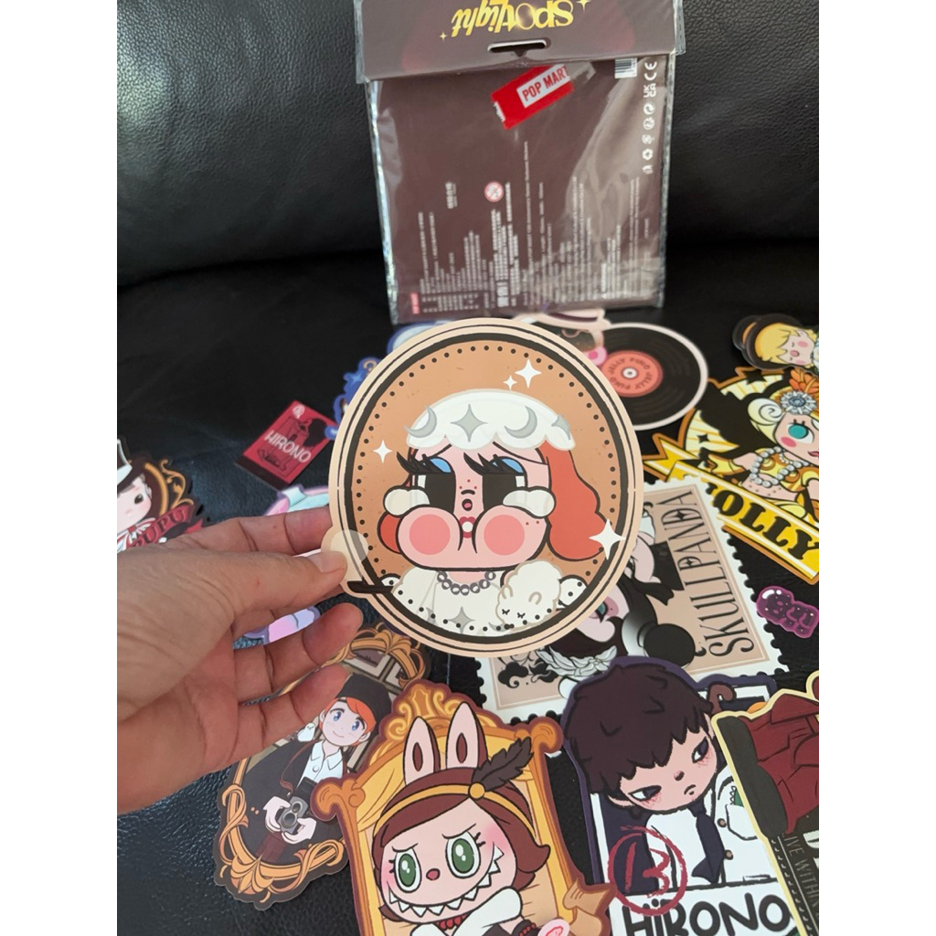 pop mart สติกเกอร์แท้ของpop mart เลย
