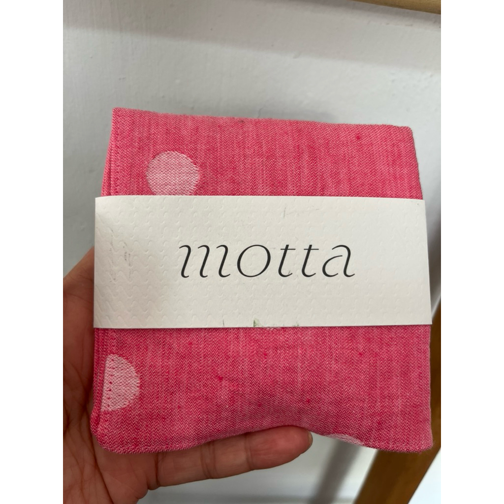 *ฉลากขาด* ผ้าเช็ดหน้า motto 100% ลินิน