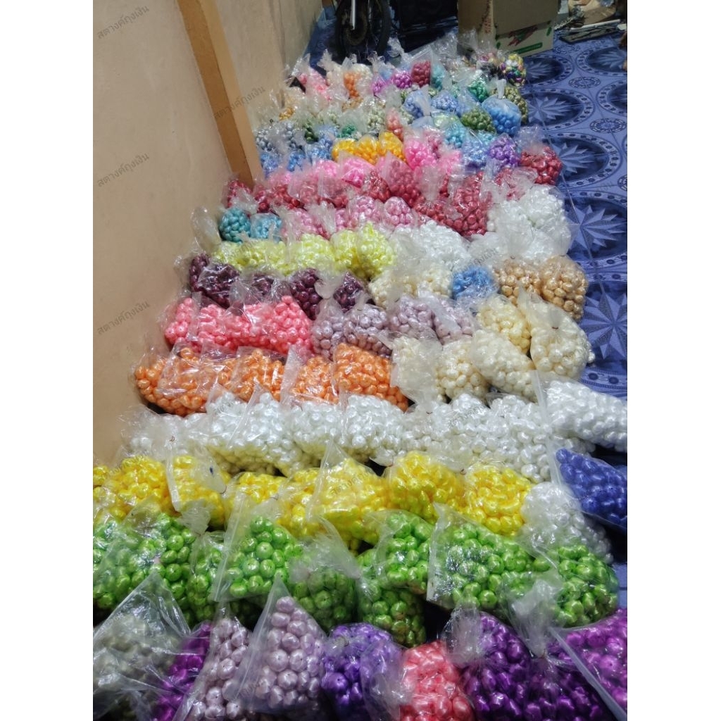 พร้อมส่ง!! เหรียญโปรยทานตัวเปล่า สีพื้น 100ลูก/แพ็ค