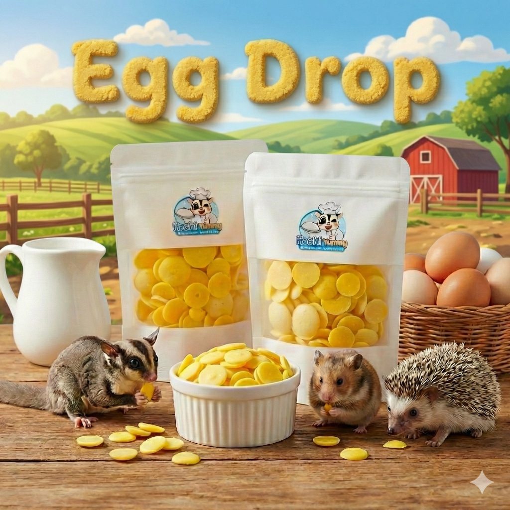 Egg Drop ดร็อปไข่ ทานเล่นอร่อยได้ประโยชน์จากไข่และนม ชูการ์ ชูการ์ไกลเดอร์ ดอร์เมาส์ แฮมเตอร์ เม่นแคระ หมา แมว