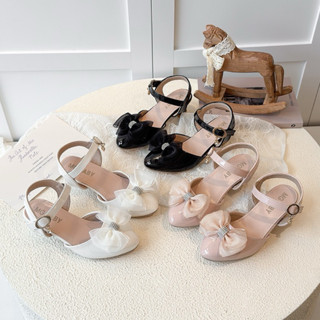 (ส่งด่วนจากไทย)รองเท้าเด็กส้นสูง หนังแก้ว เบอร์ 27-36 ใส่สบา…