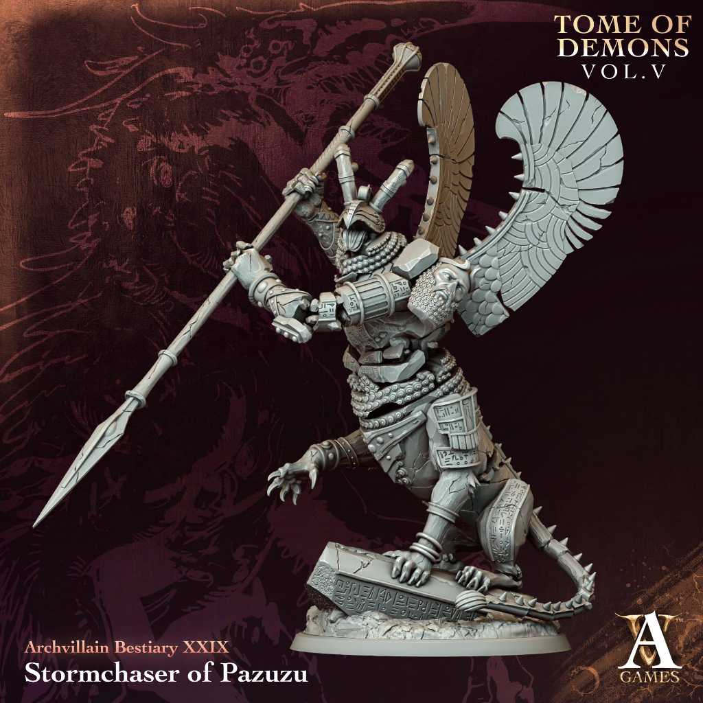 [Tome of Demons Vol.V] - Stormchaser of Pazuzu - โมเดลสำหรับ DnD miniature,[Made to order ส่งพัสดุภา