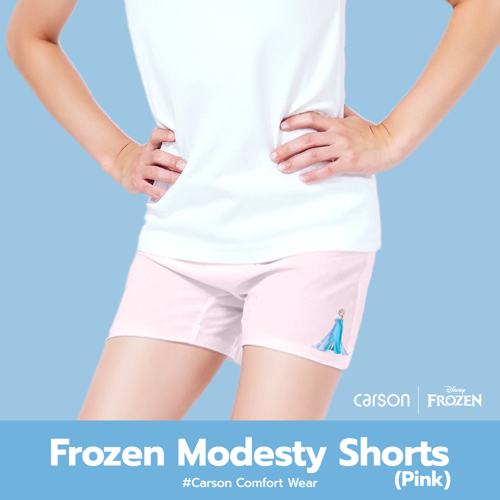 กางเกงกันโป๊เด็กผู้หญิง Carsonkids ลาย Frozen สีชมพู แพ็ค 1 ตัว คละลาย (KBTRPF15002PK)