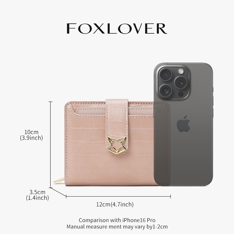 FOXLOVER محفظة نسائية 8 بطاقات — وردي — صورة 3