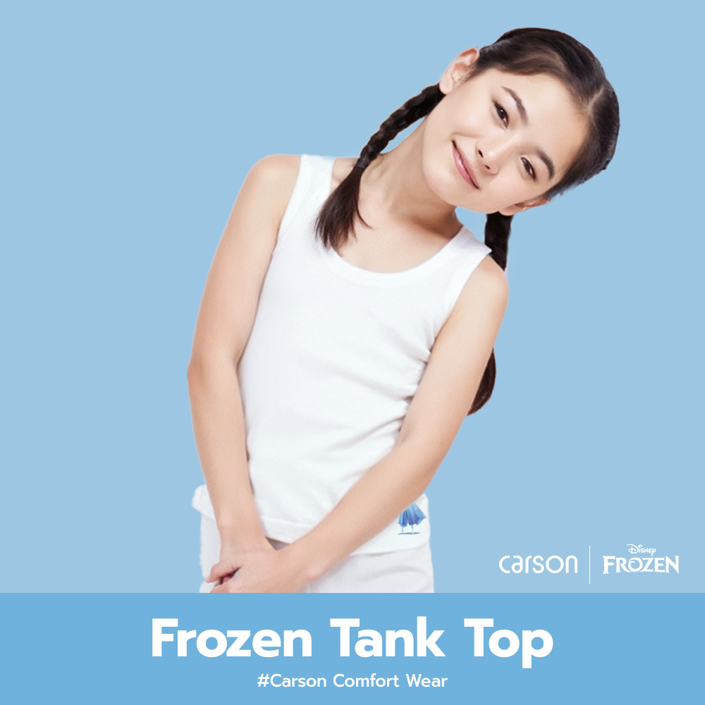 เสื้อกล้ามเด็กผู้หญิง Carsonkids ลาย Frozen แพ็ค 1 ตัว (KTTRPF15002WH)