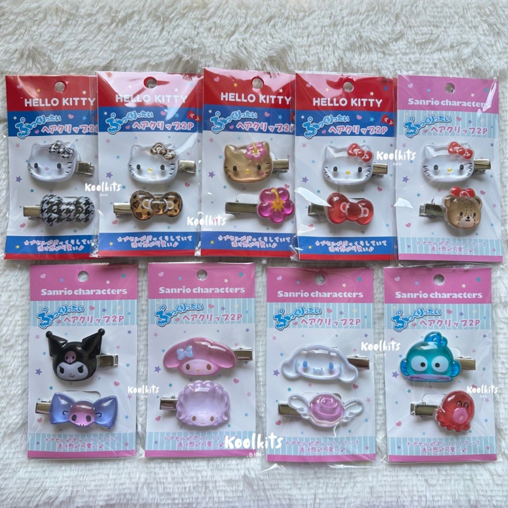 คอลใหม่ พร้อมส่ง Sanrio Acrylic hairclips กิ๊บอะคริลิก คิตตี้ Hello Kitty My Melody Cinnamoroll Kuromi Hangyodon