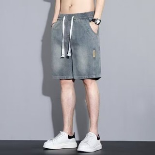 กางเกงยีนส์ขาสั้นผู้ชาย เอวยางยืด มี 4 สี DK972
