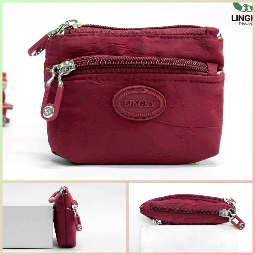 PY-2013 กระเป๋าใส่เหรียญ ผ้าร่ม ลายย่น ขนาด 5" มีทั้งหมด 3 ซิป + 1 ช่องด้านใน และมีให้เลือกด้วยกัน 10 สีค่ะ สีสวยๆท