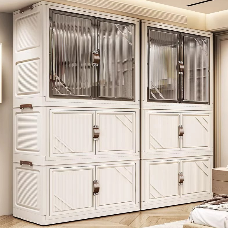 Ubear ตู้เสื้อผ้า 85CM ตู้เสื้อผ้าเด็ก Wardrobes ตู้เสื้อผ้า พับเก็บได้ พร้อมล้อเลื่อน หยัดพื้นที่