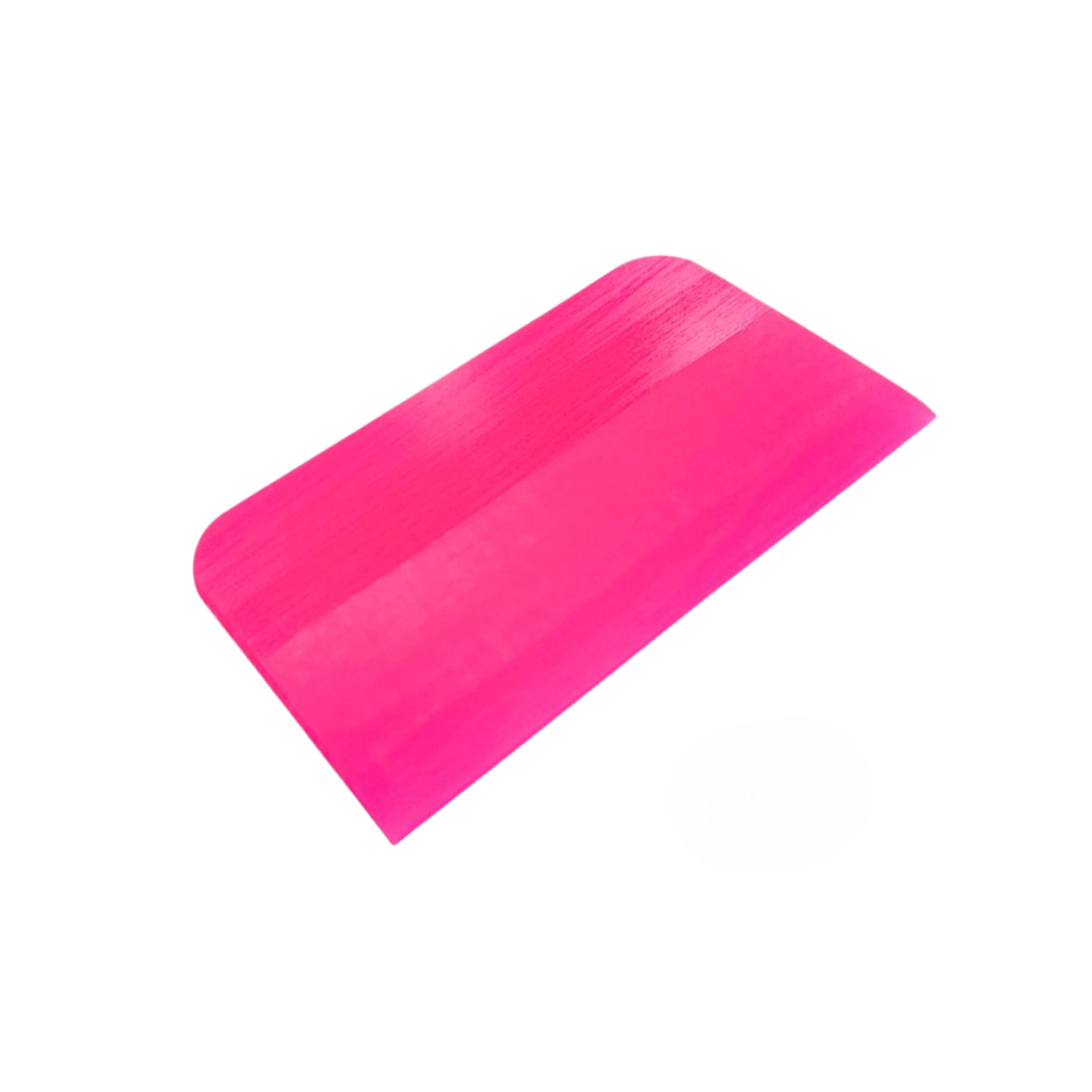 ยางรีดฟิล์ม  ยางปาดน้ำ (สีชมพู) เนื้อ PU นิ่ม ปลายเฉียง สำหรับงานแร็ปรถ ติดสติ๊กเกอร์และฟิล์มกรองแสง