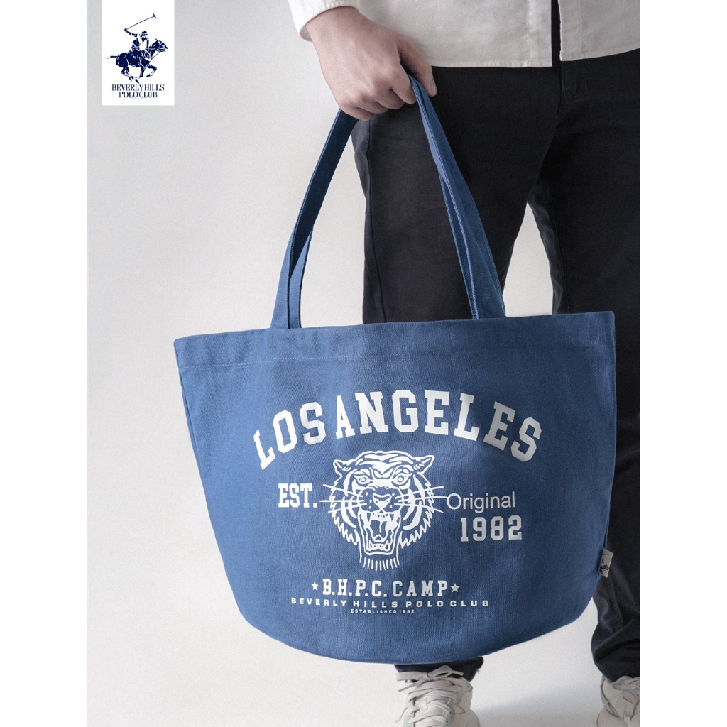 BEVERLY HILLS POLO CLUB CORDUROY TOTE Bag ผ้าแคนวาส