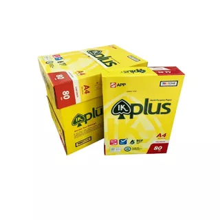 กระดาษถ่ายเอกสาร A4 70 แกรม และ 80 แกรม IK-COPY , IK-Plus , KIRIN เหลือง (1กล่อง/5 รีม) 2,500 แผ่น