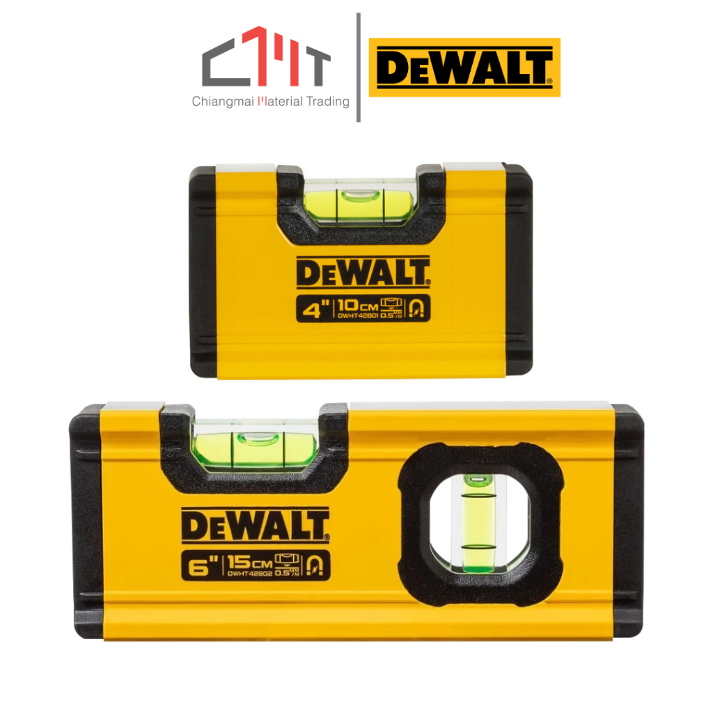 DEWALT ระดับน้ำพกกระเป๋า มีแม่เหล็ก Box Beam ขนาด 4 - 6 นิ้ว No.DWHT42801/DWHT42802