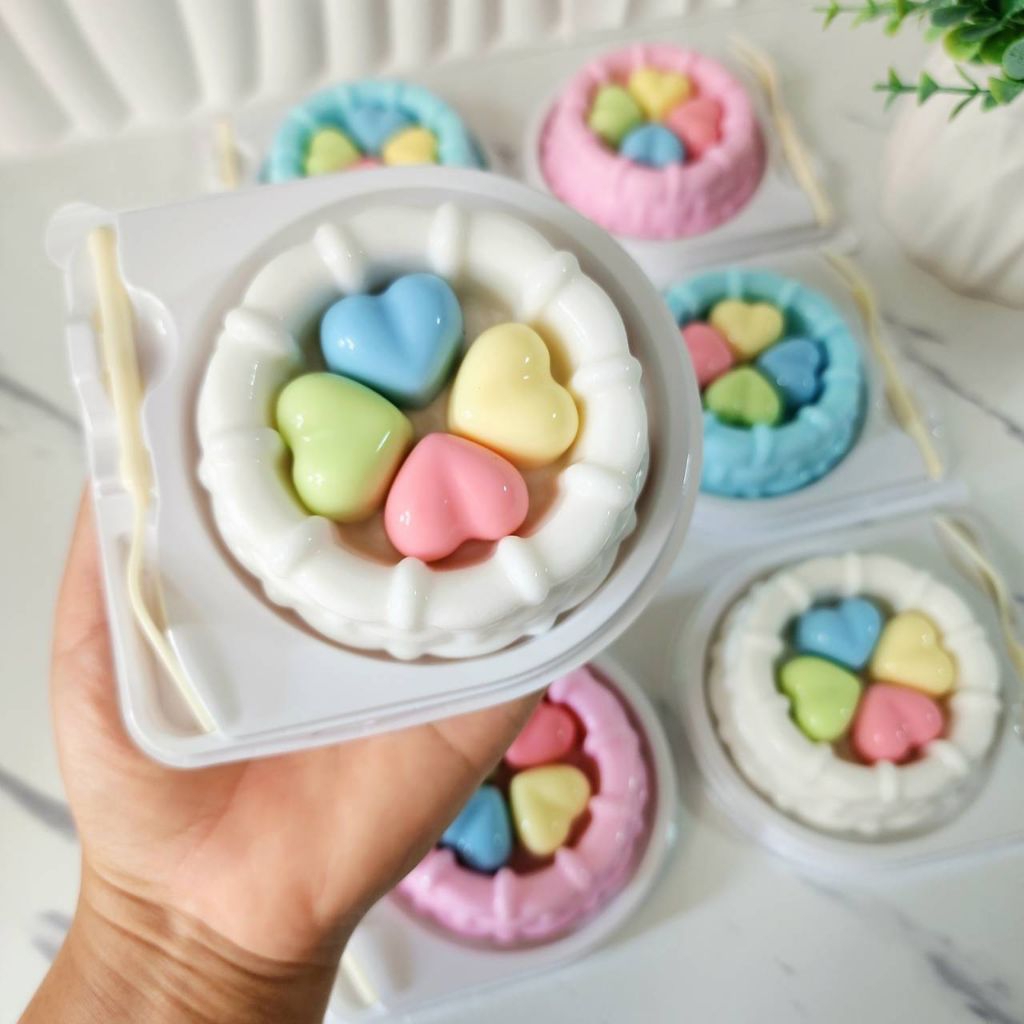 เซตตะกร้าหัวใจพร้อมทำ3อย่าง ตะกร้า,แผ่นหัวใจ,กล่องมีส้อม - รูปที่ 6