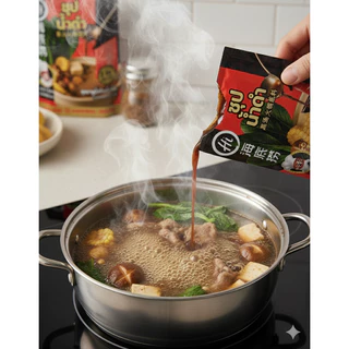 Magic cook ซุปน้ำดำเข้มข้น Shabu Black Soup หอมกลิ่นปลาแห้งและมิริน ปรุงง่าย รสชาติเข้มข้น ปริมาณ 100 ml.
