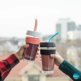 ReServ REUSABLE SILICONE STRAWS BETTER TOGETHER SET หลอดซิลิโคนใช้ซ้ำ หลอดรักษ์โลก 2 ความแข็ง รุ่น BETTER TOGETHER